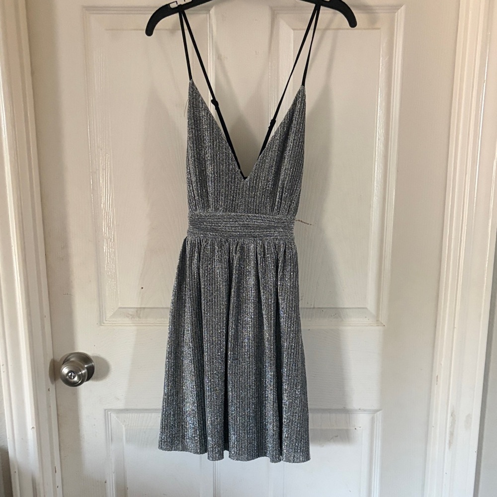 Trixxi Silver Backless Dress